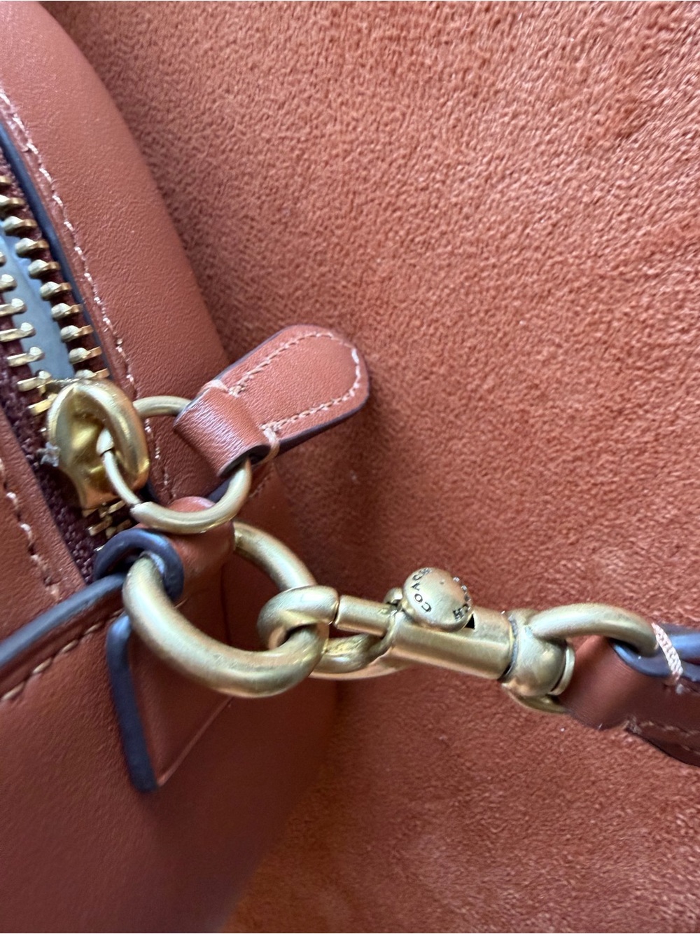 COACH Brown Borough Bowling Bag - Picture 5 of 7